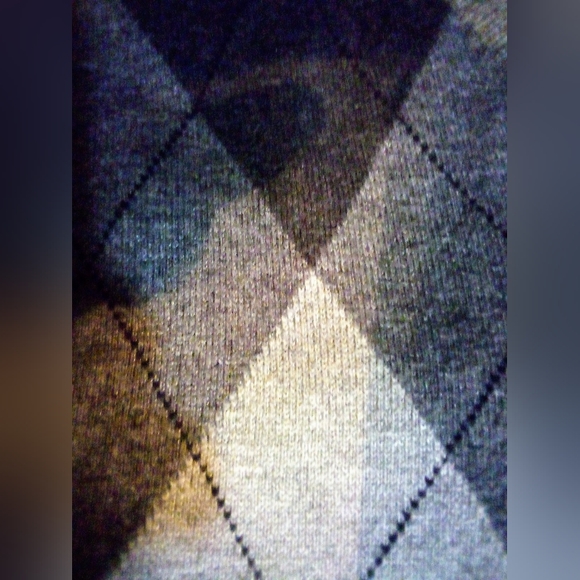 Croft & Barrow Signature Classics Pullover Argyle Sleeveless Sweater Men LT Gray - Picture 2 of 9